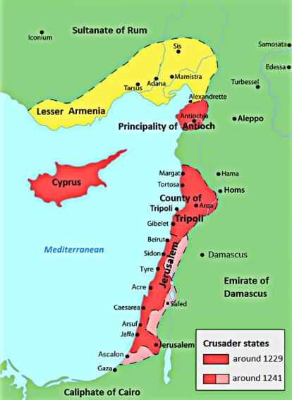 Estados cruzados a mediados del siglo XIII